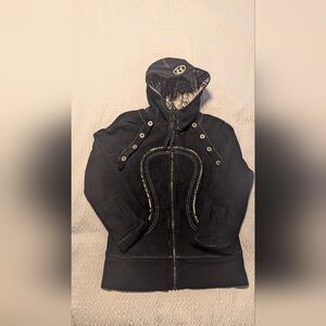 Lululemon Special Edition 2 in 1 Black ZipUp Scuba Hoodie with Detachable Sleeve